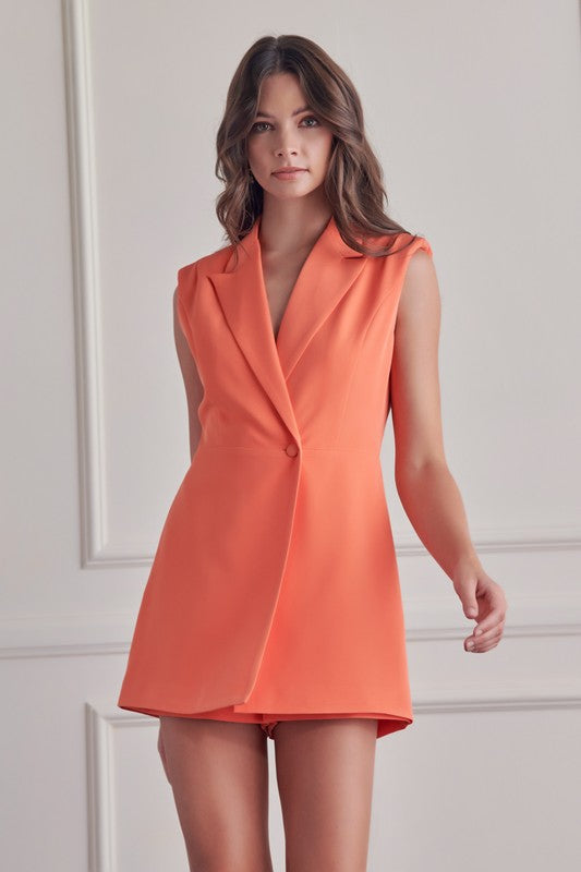 Overlay Romper Blazer